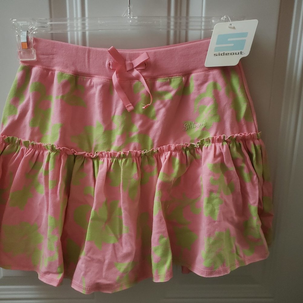 New Sideout Girls Skort Pink & Green XL 16